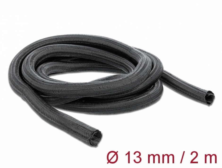 Plasa cu auto inchidere pentru organizarea cablurilor 2m x 13mm negru, Delock 18853 Delock 13mm imagine 2022 3foto.ro